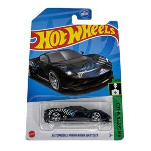 Hot Wheels Automobili Pininfarina Battista HW Green Speed Diecast